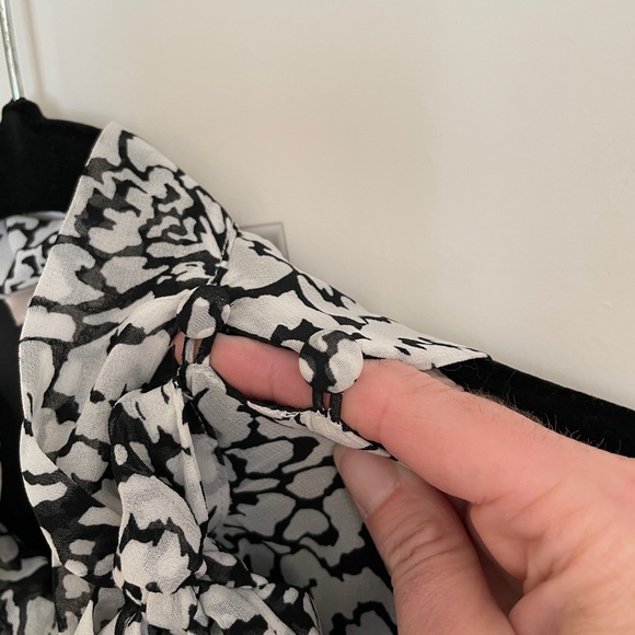 BANANA REPUBLIC black and white floral dress - Picture 8 of 11